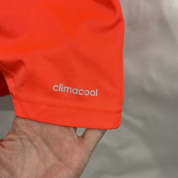 Adidas Women M Neon Orange Tank Top Tennis Pickleball Designer Elegant Mesh - Picture 6 of 9